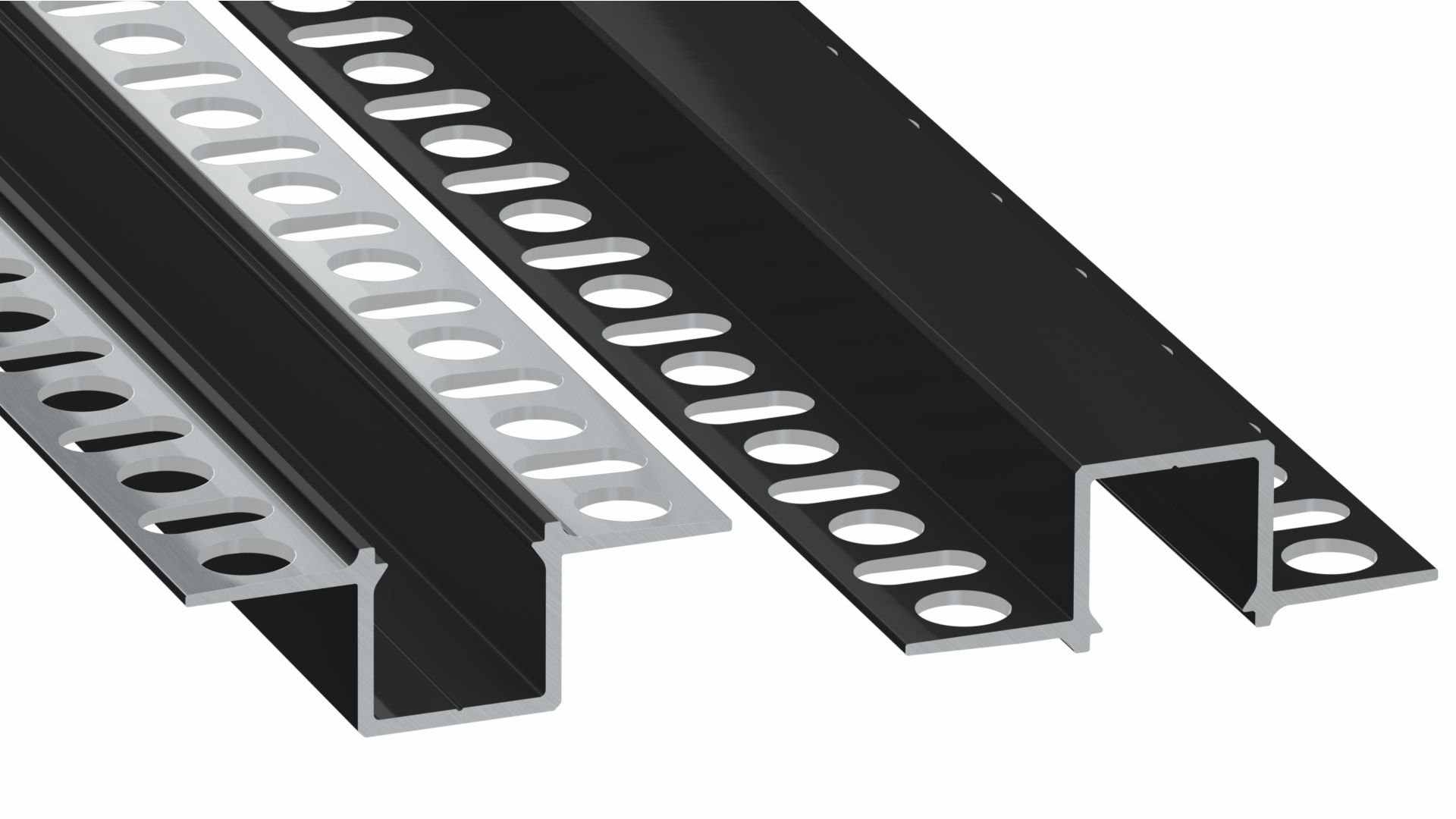 Profile LUMINES type Gaudi black lacquered 6,15 m